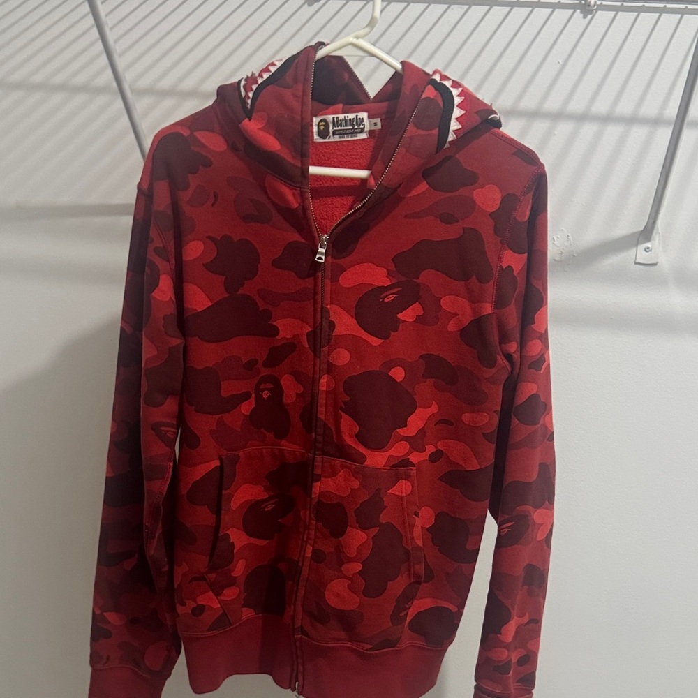Bape Red Camo Hoodie